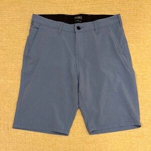 Trunks Blue Flat Front Shorts‎
